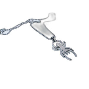 Stainless Steel Spider Pendant & Ball Link Chain by CHISEL NOS W/ Box